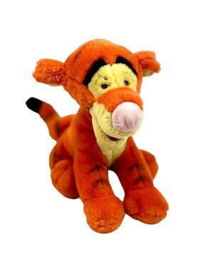 Vintage Disney Tigger Plush 9" Disneyland Beanbag Stuffed Soft Toy 1990's VGUC